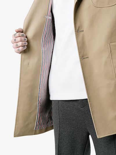 Silk Single Breasted Two Button Overcoat展示图