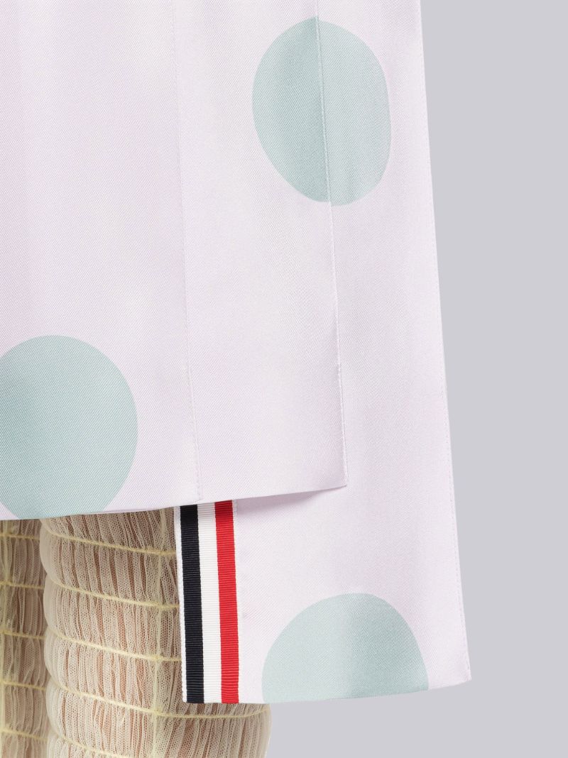 Silk Twill Polka Dot Classic Pleated Skirt | Thom Browne Official