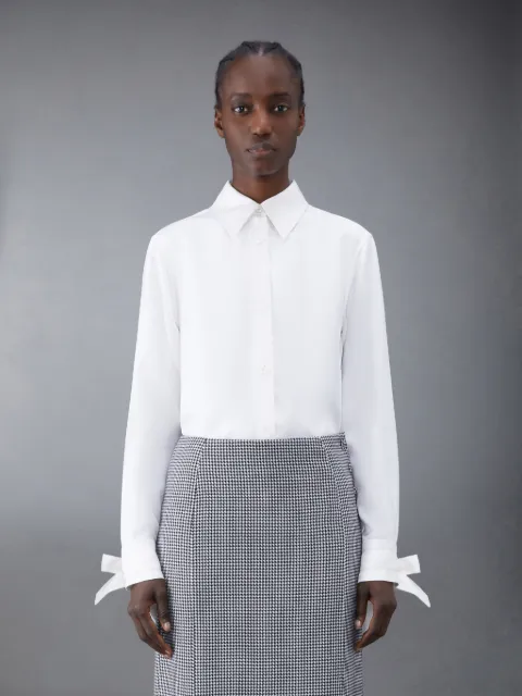Stripe Oxford Armband Cropped Shirt | Thom Browne Stripe Oxford Armband Cropped Shirt | Thom Browne