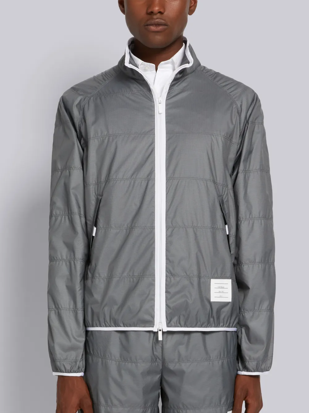 最先端 Quilted Silver Ripstop Browne Thom | Jacket Track Lining Jersey ジャケット・アウター
