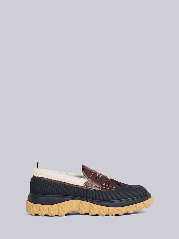 Smooth Calf Leather Loafer Duck Shoe