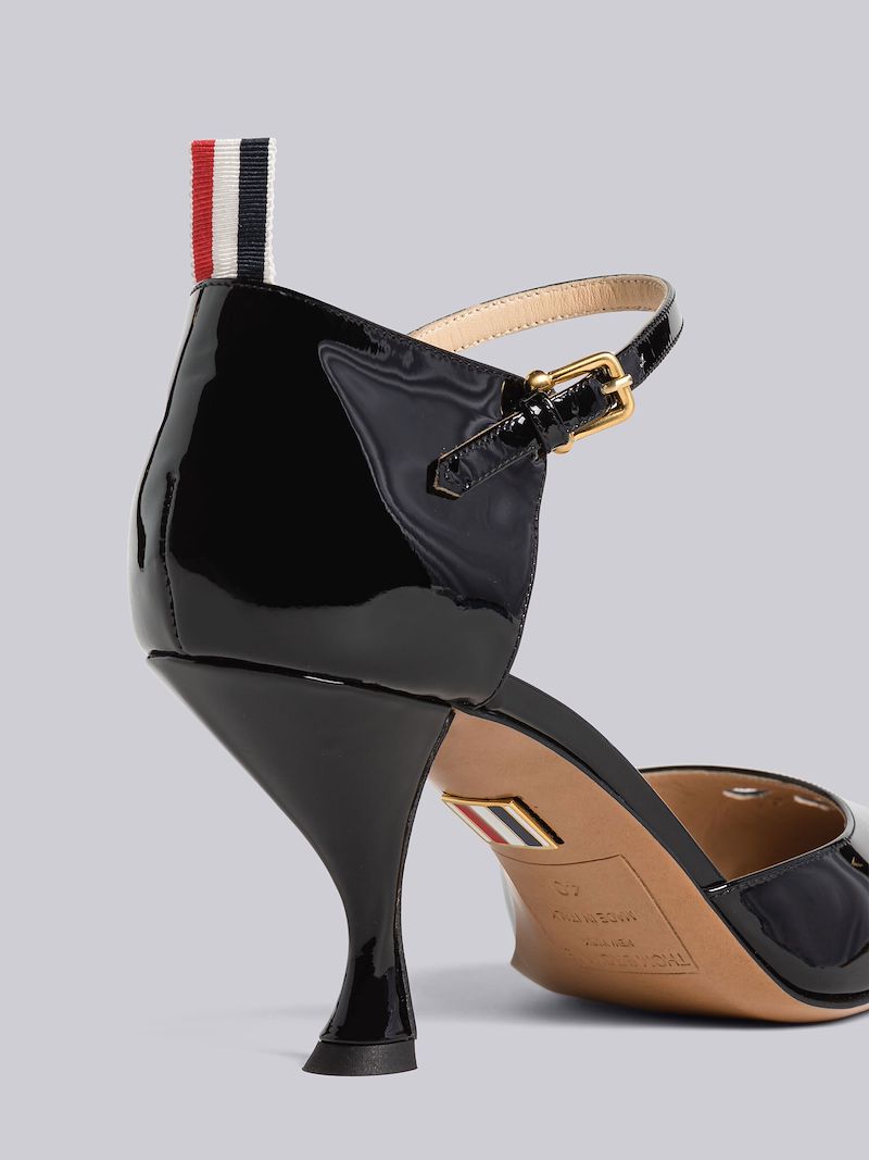 Soft Patent Curved Heel D'orsay Pump