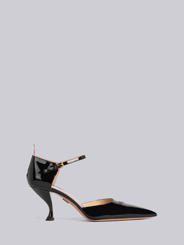 Soft Patent Curved Heel D'orsay Pump
