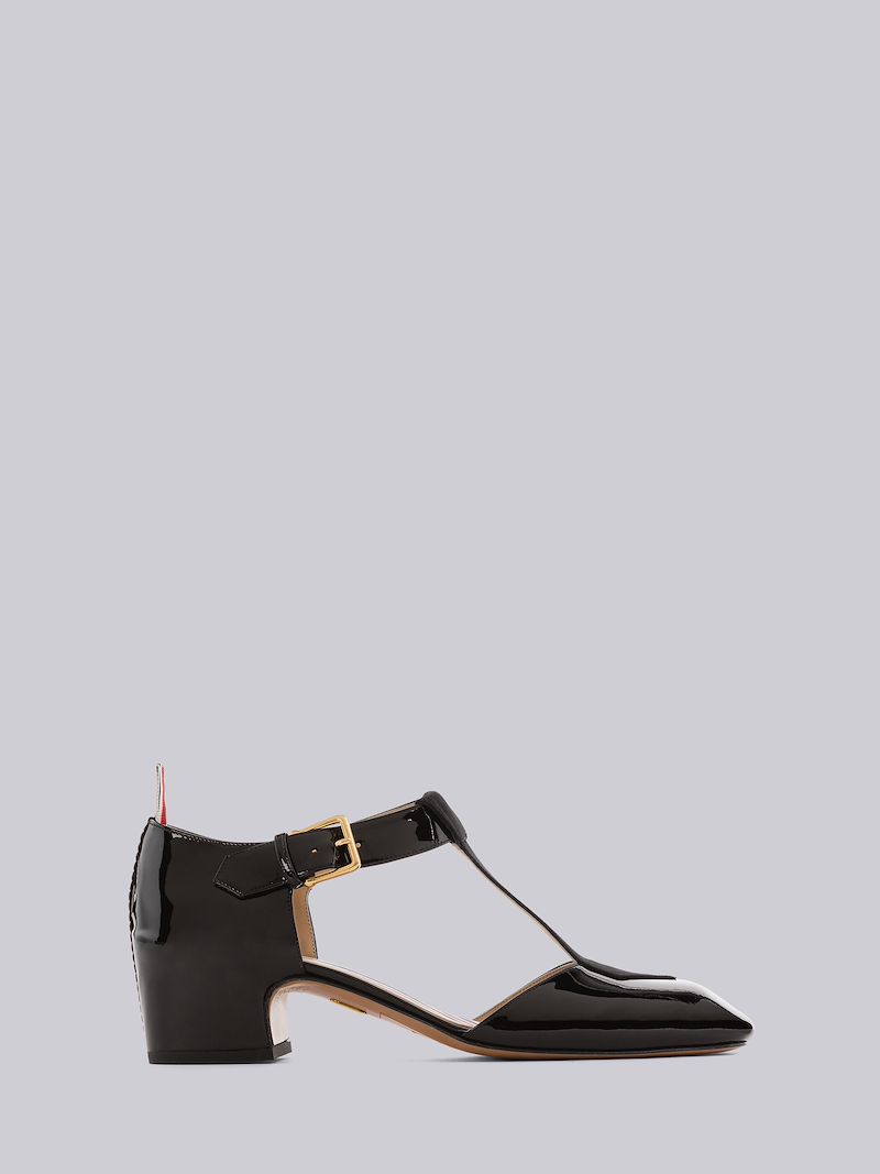 Soft Patent Leather Heeled Neck Tie Thom John