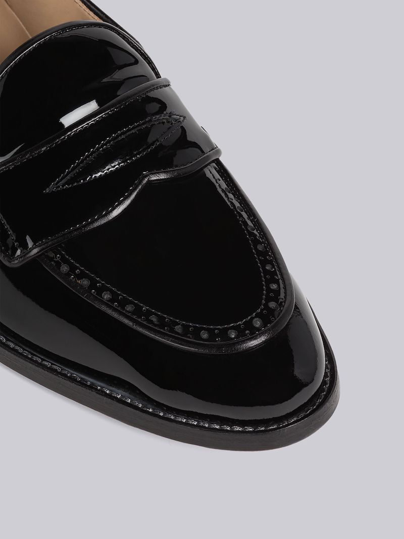 Soft Patent Leather Varsity Penny Loafer
