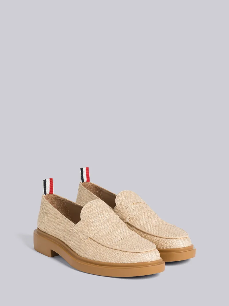 Soft Raffia Penny Loafer