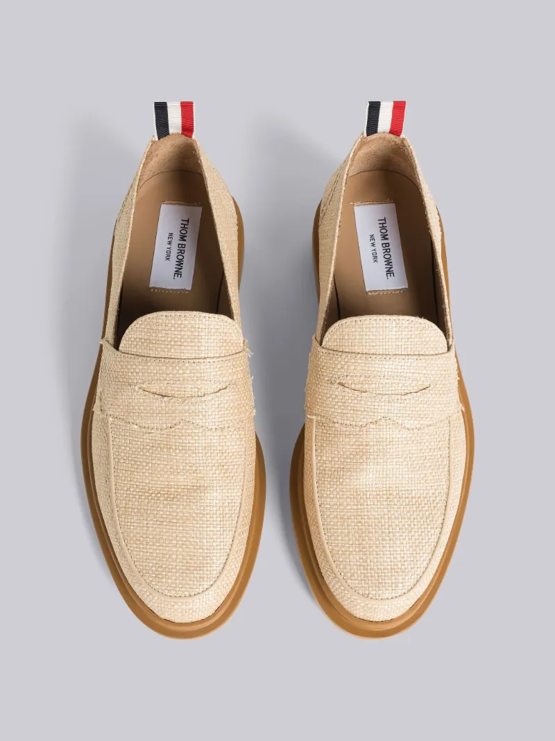 Soft Raffia Penny Loafer