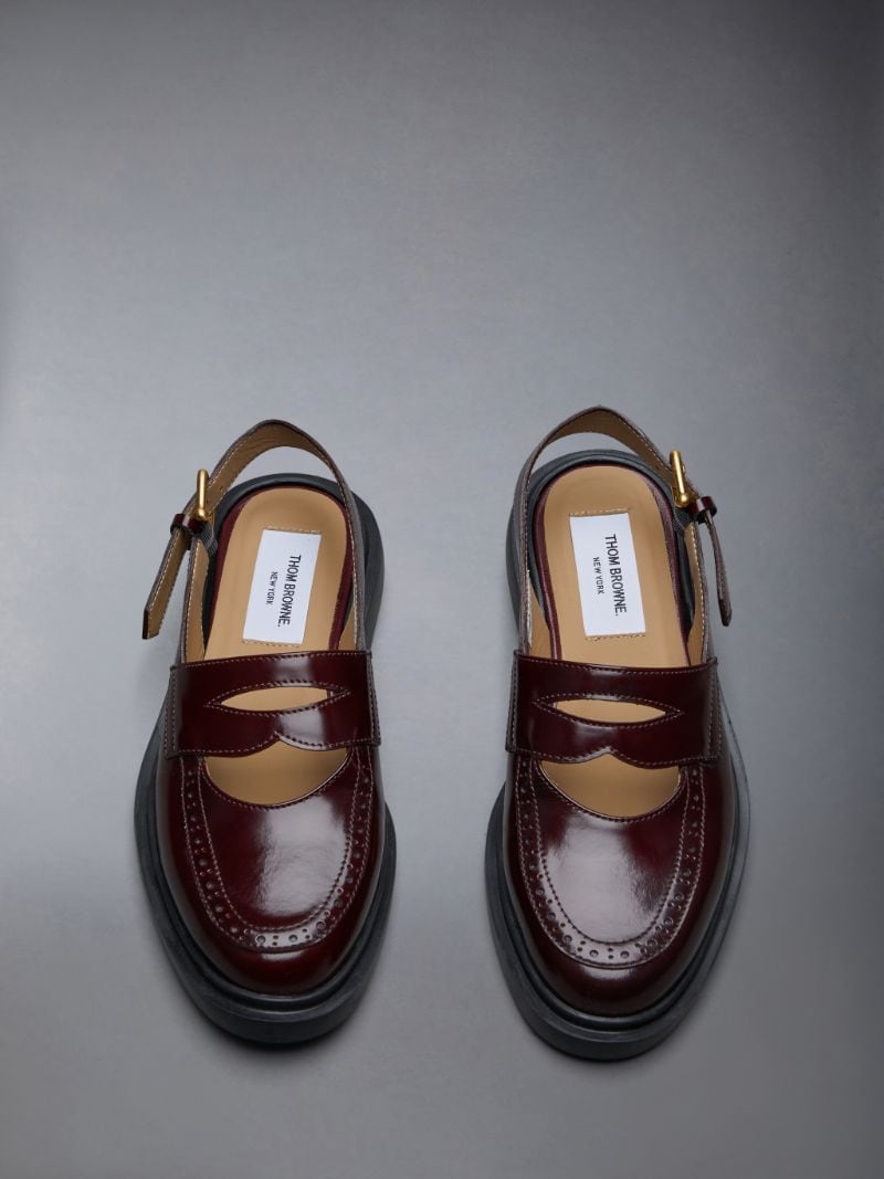 Spazzolato Slingback Penny Loafer