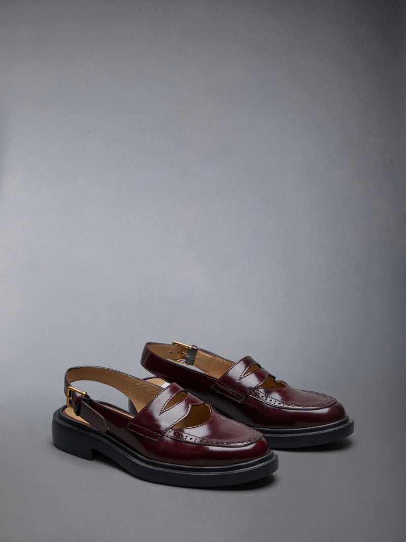 Spazzolato Slingback Penny Loafer