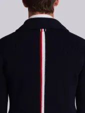 Sport Coat With Milano Stitch And Red, White And Blue Intarsia Stripe In Cotton Crepe