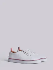 Straight Toe Cap Trainer In Pebble Grain & Calf Leather
