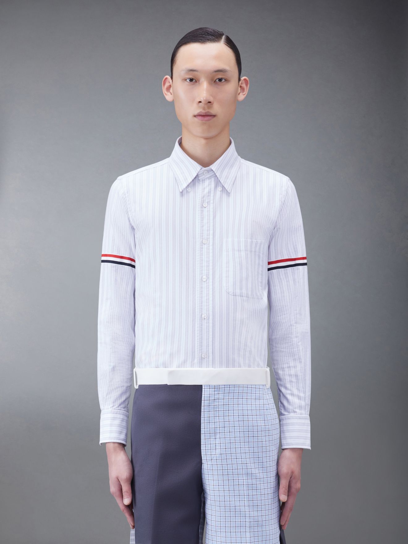 Stripe Oxford Armband Shirt | Thom Browne