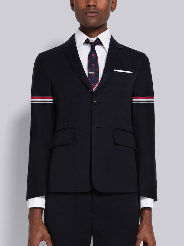 Stripe Twill Unconstructed Classic Single Breasted Suit