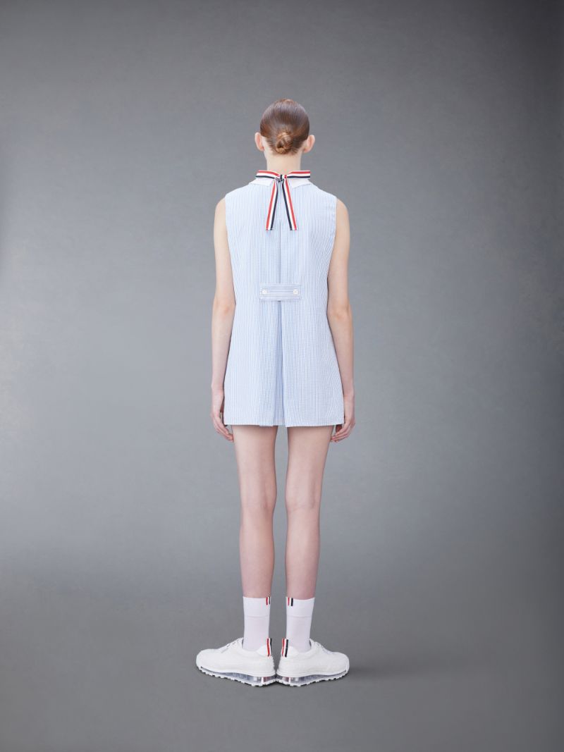 Seersucker sleeveless shirt sales dress