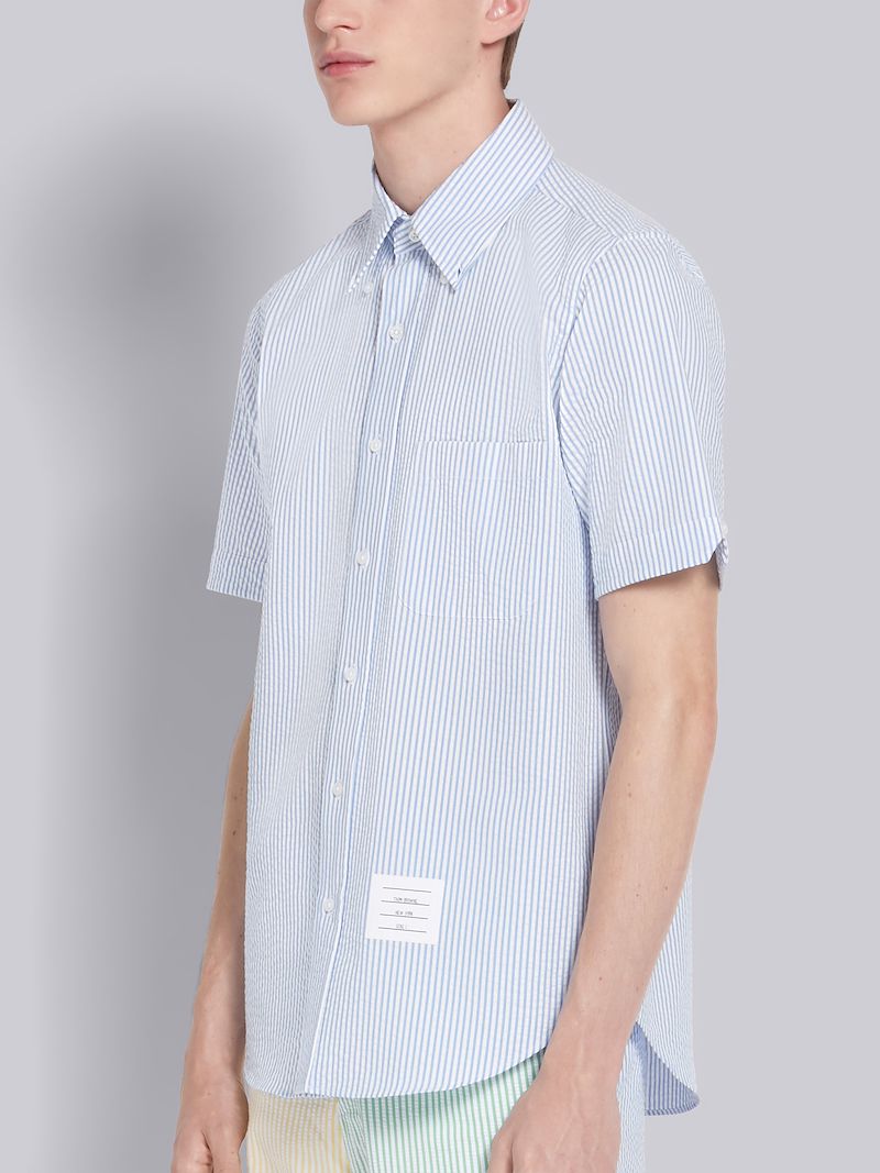 striped seersucker shirt