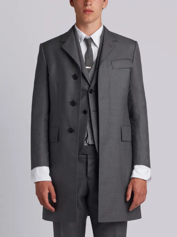 Super 120s Chesterfield overcoat