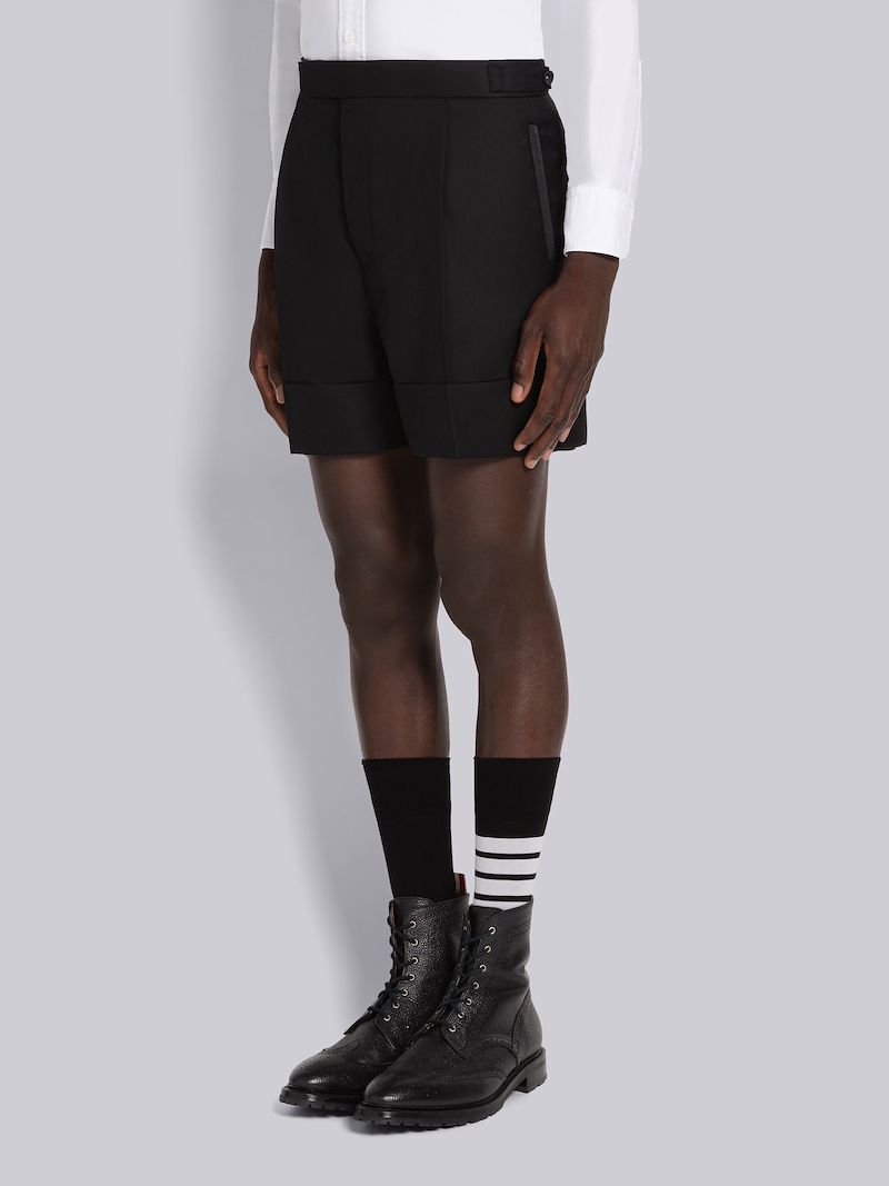SUPER 120'S TWILL SINGLE PLEAT SIDE TAB SHORT