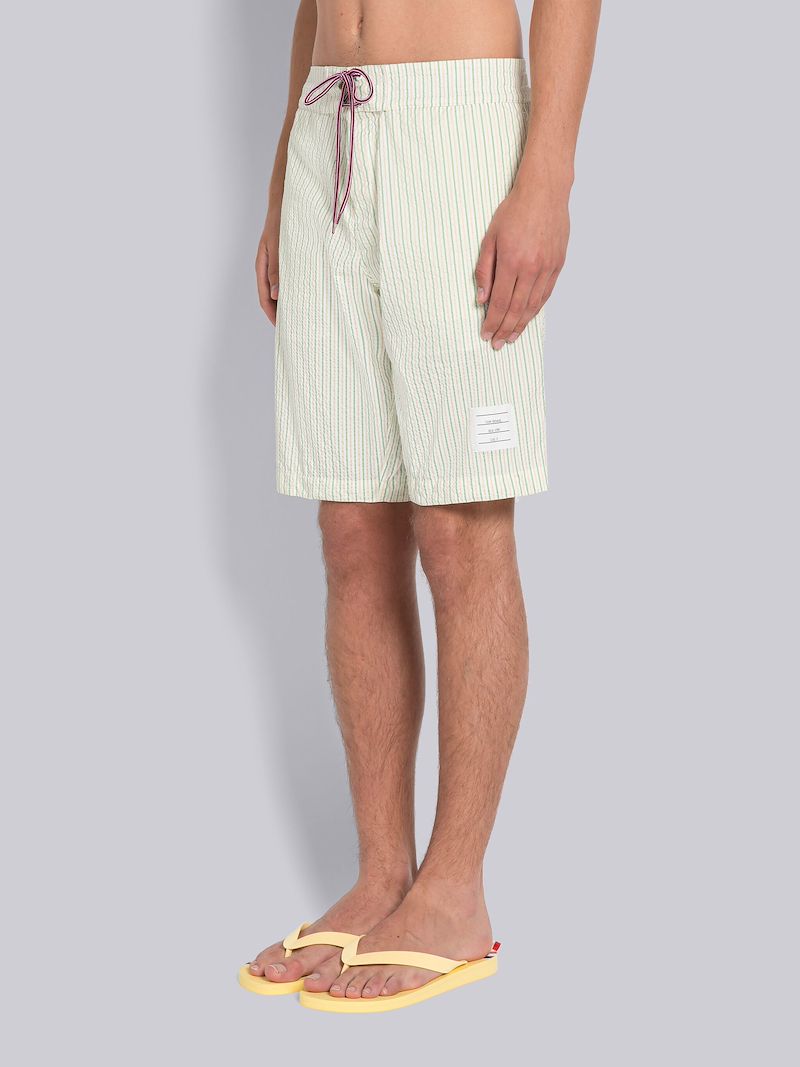 SWIM SEERSUCKER 4-BAR DRAWSTRING BOARD SHORT