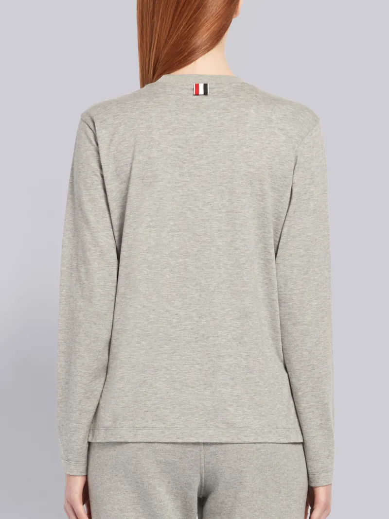 サイドスリット ロングスリーブ Tシャツグレー | Thom Browne 公式 