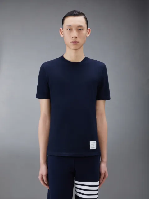 コットン4バー半袖Tシャツブルー | Thom Browne 公式オンラインサイト