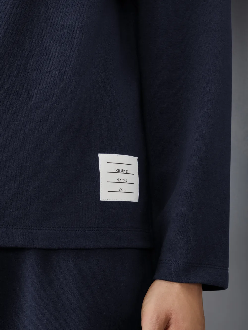 コットン ラグビー 長袖Tシャツブルー | Thom Browne 公式