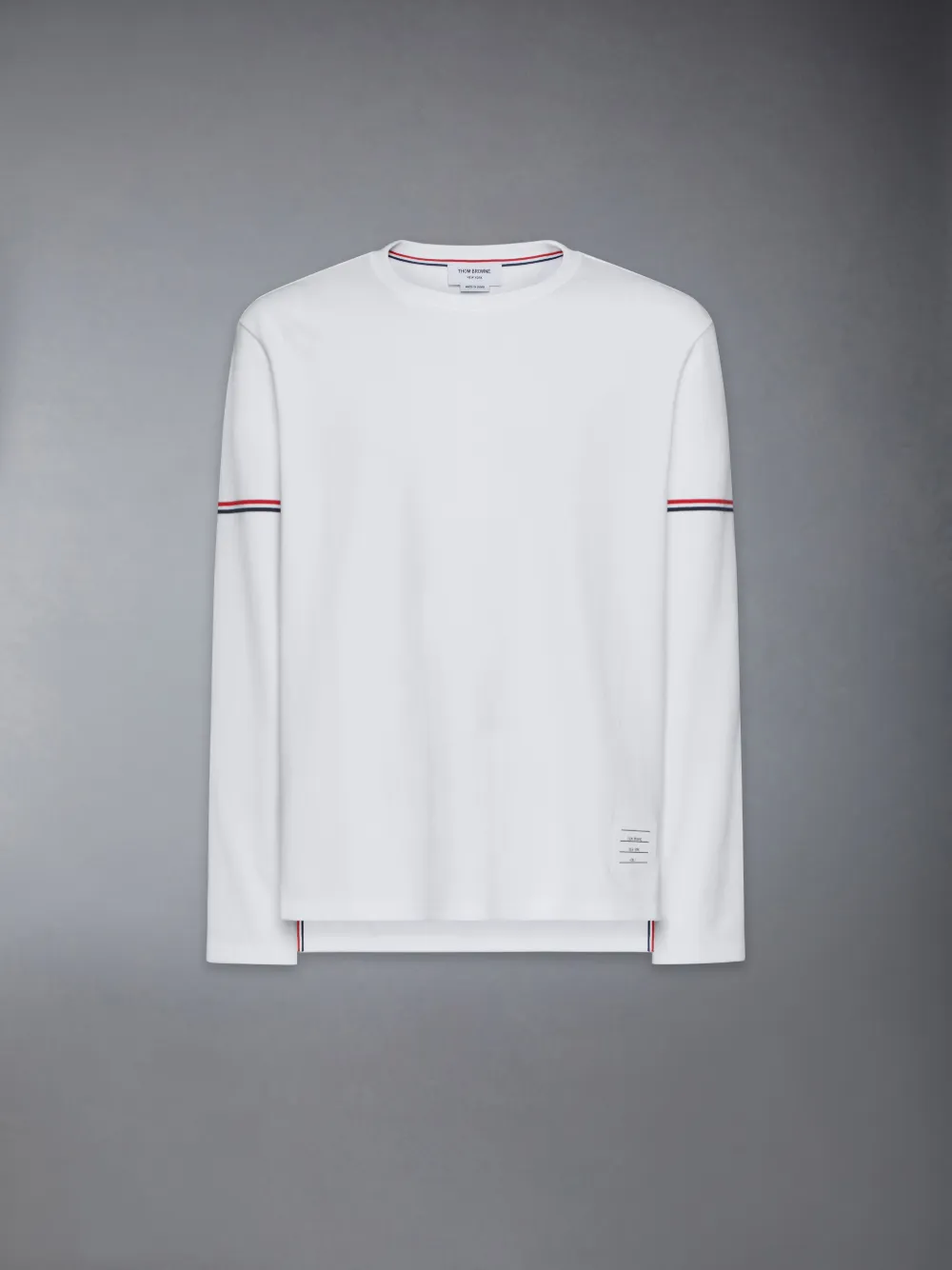 コットン ラグビー 長袖Tシャツホワイト | Thom Browne 公式オンライン 