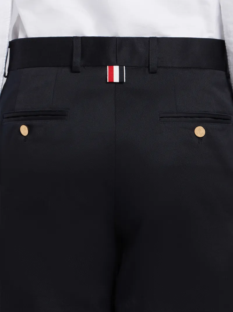 black cotton cropped trousers