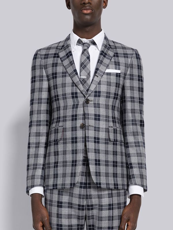 Tartan Wool Twill Classic Sport Coat