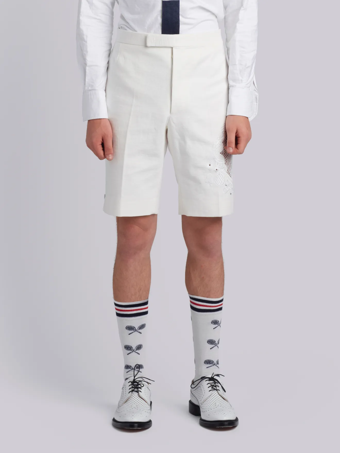 tennis embroidery bermuda shorts | Thom 
