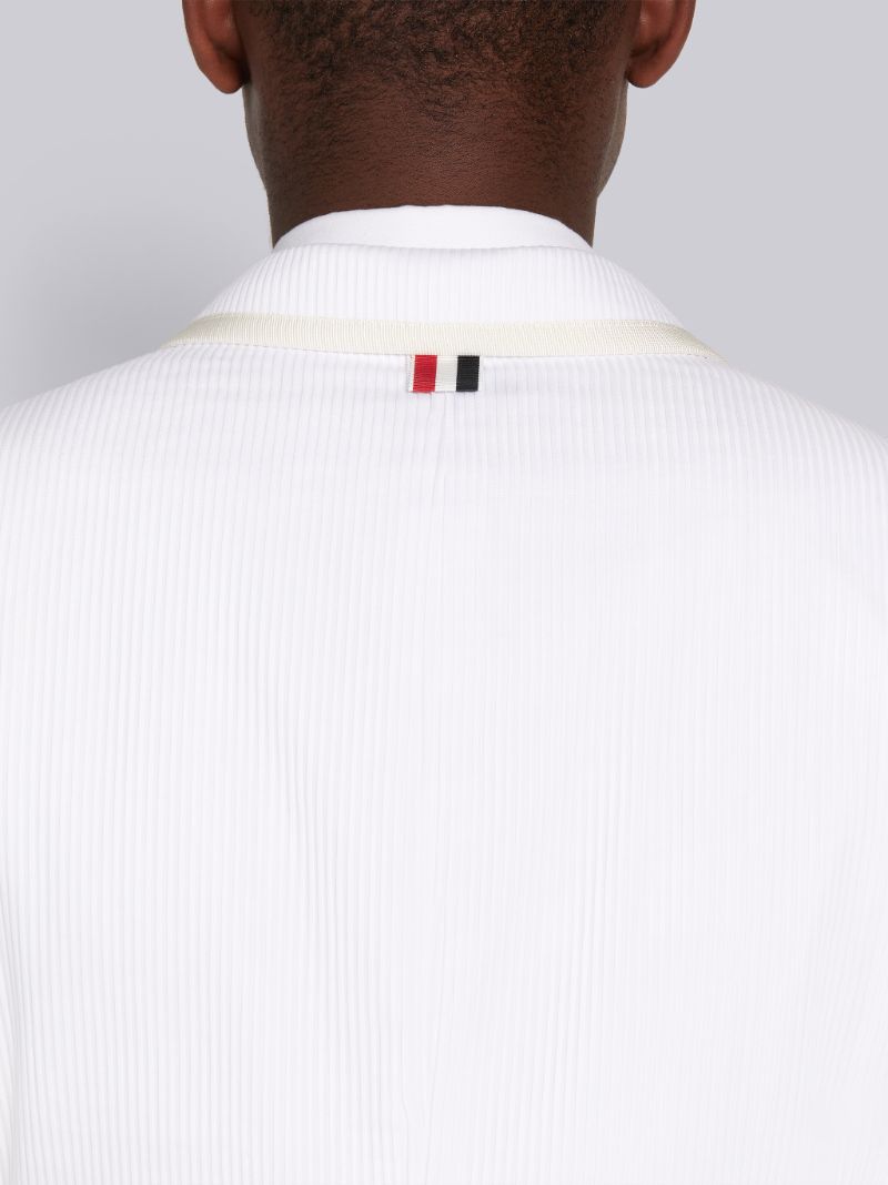 THOM BROWNE MJC324B07404 100 - WHITE  Synthetic->Polyester