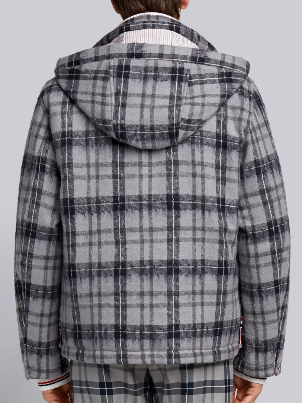 Thom Browne Tartan Down-Filled Hairy Mohair Tech Jacket | Thom Browne