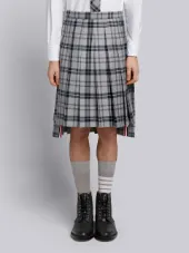 Thom Browne Tartan School Uniform Twill Knee-length Pleated Skirt