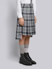 Thom Browne Tartan School Uniform Twill Knee-length Pleated Skirt