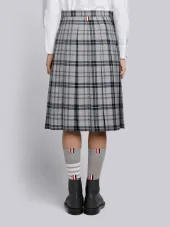 Thom Browne Tartan School Uniform Twill Knee-length Pleated Skirt