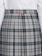Thom Browne Tartan School Uniform Twill Knee-length Pleated Skirt
