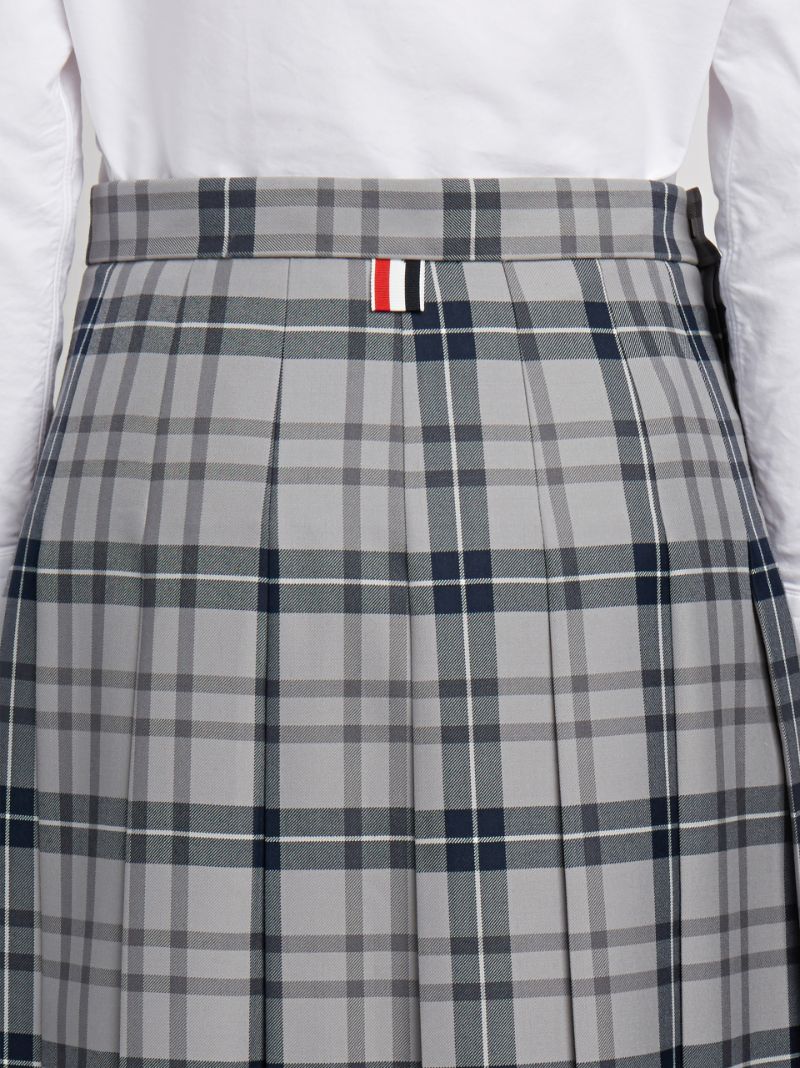 Thom Browne Tartan School Uniform Twill Knee-length Pleated Skirt