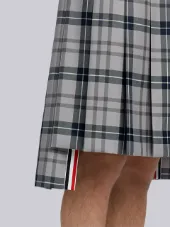 Thom Browne Tartan School Uniform Twill Knee-length Pleated Skirt