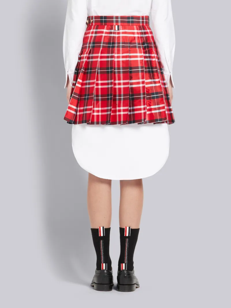 Thom Browne Tartan Silk Miniskirt