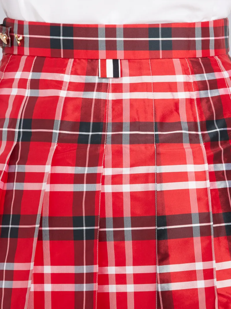 Thom Browne Tartan Silk Miniskirt