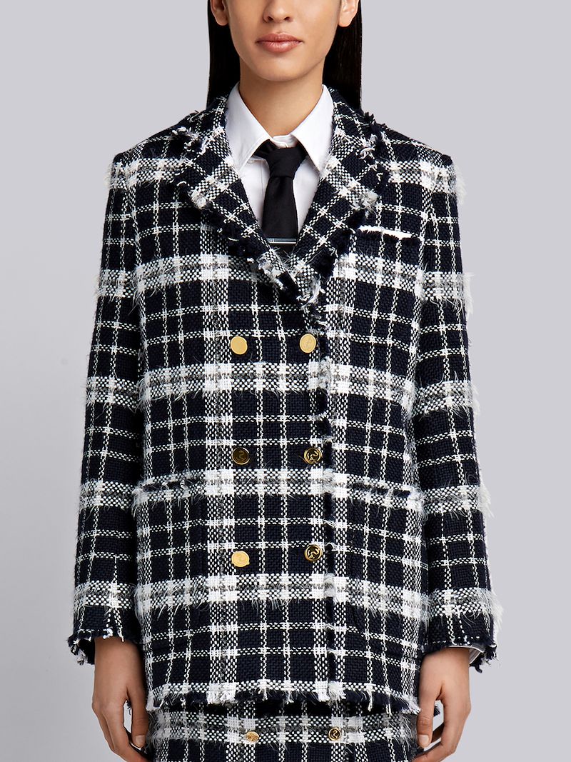 Thom Browne Tartan Tweed Sack Jacket | Thom Browne Official