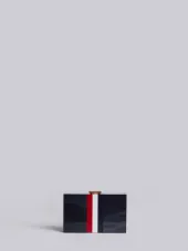 Three-color plexiglass with calfskin striped box-like bag