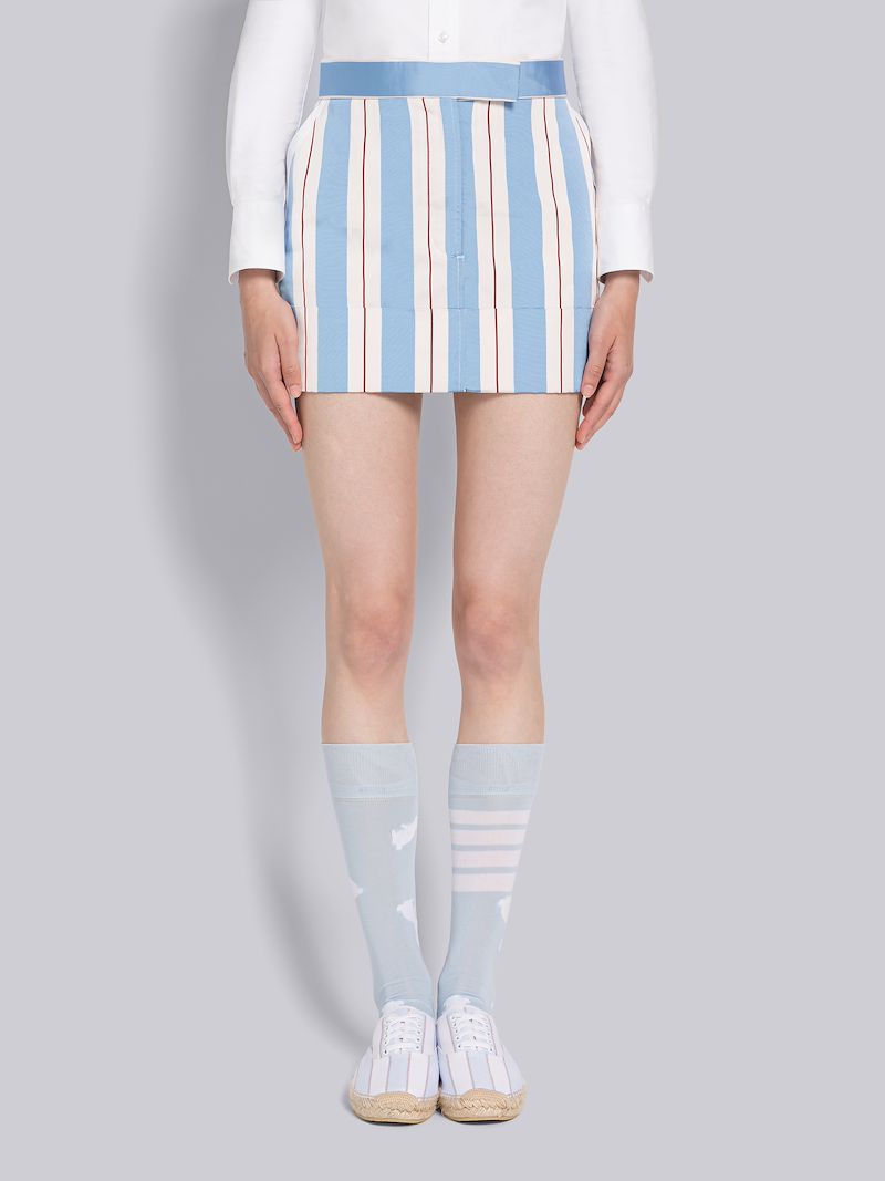 Tie Jacquard Sack Mini Skirt