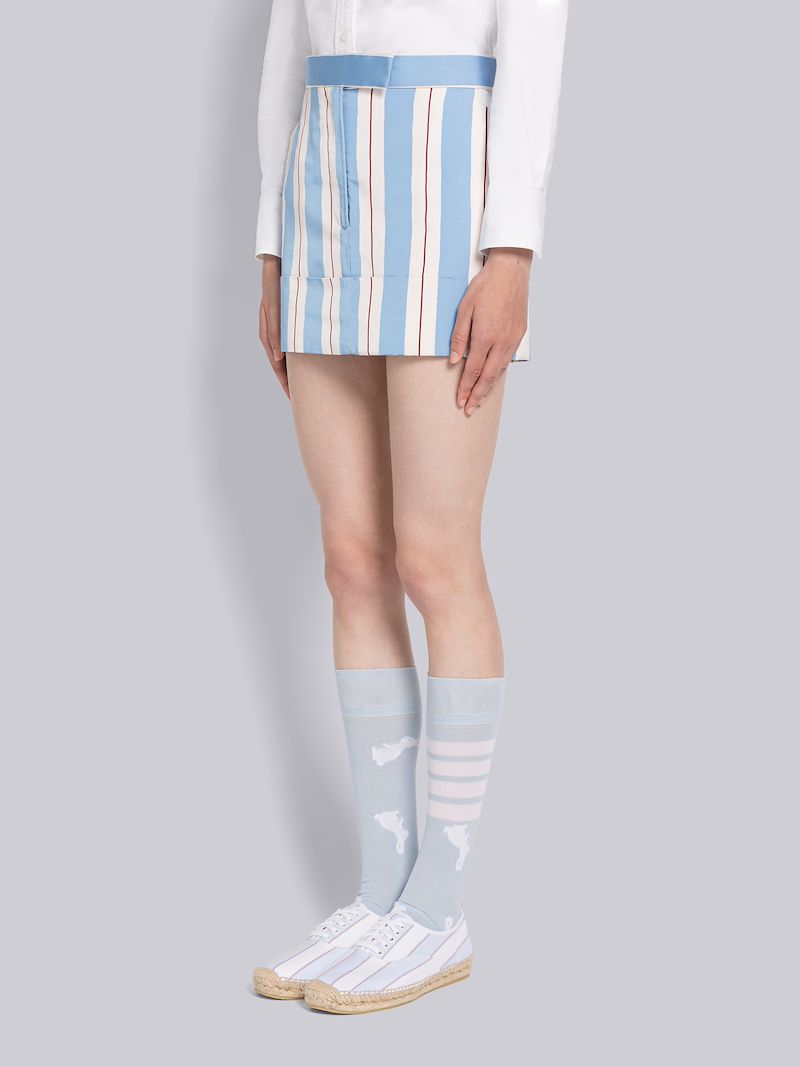 Tie Jacquard Sack Mini Skirt