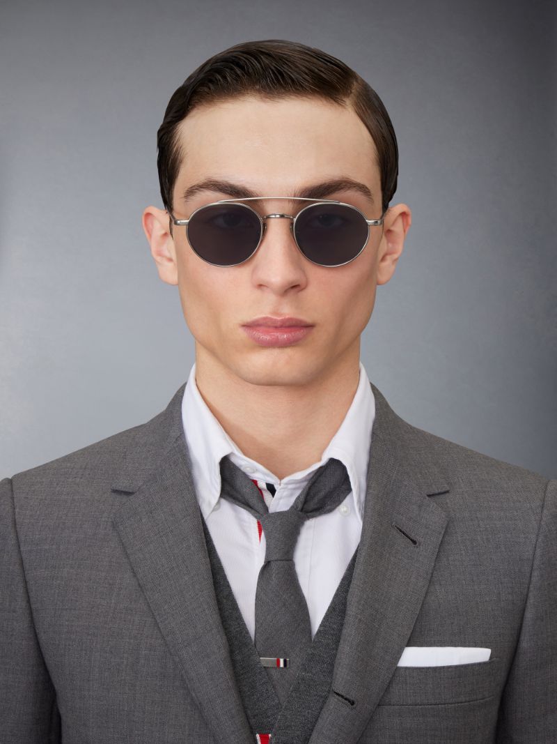 Titanium Round Sunglasses | Thom Browne