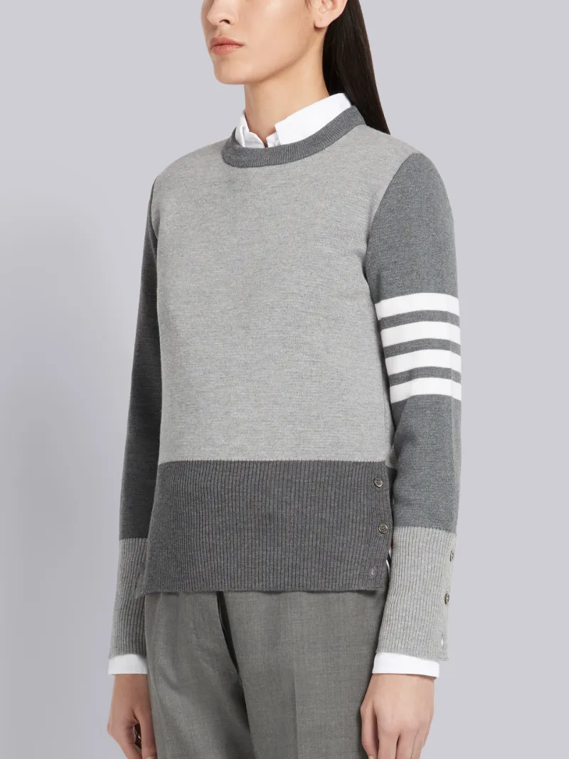 The Milano Deconstructed Knit Swazer - Grey Merino Blend Sweater