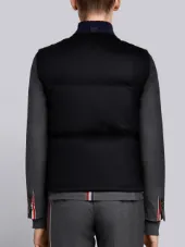 Tonal Grosgrain Down-Filled Cashmere Vest