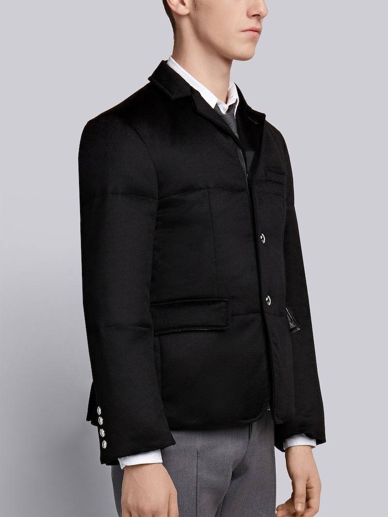 Tonal Grosgrain Down Sport Coat Thom Browne Official