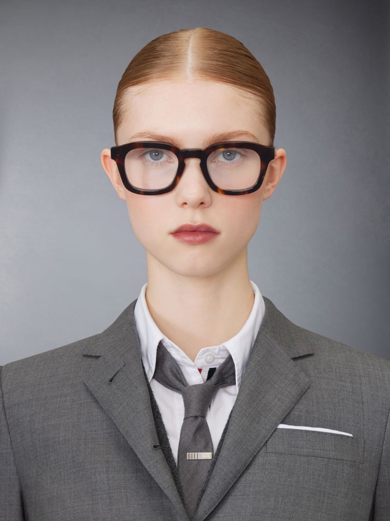 Tortoise Acetate Rectangular Eyeglasses 