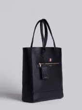 Tote In Black Pebble Grain
