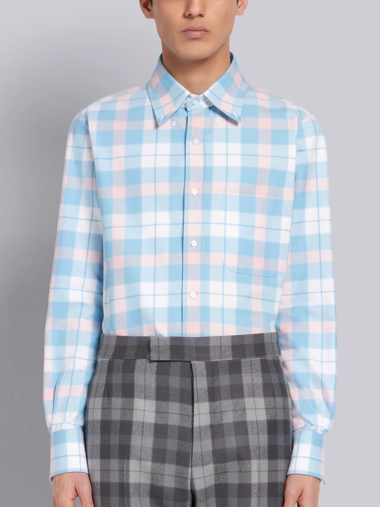 Straight Fit Long Sleeve Shirt|Thom Browne